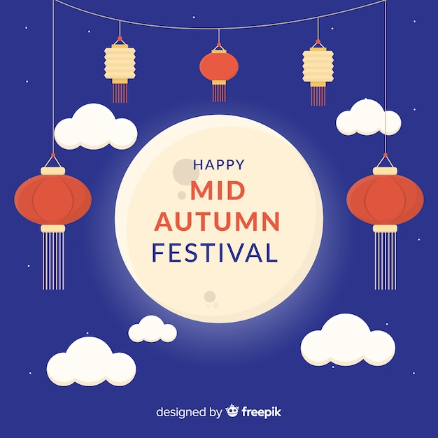 Creative mid autumn festival background