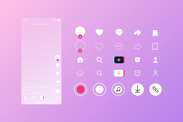 Free vector creative mobile app interface