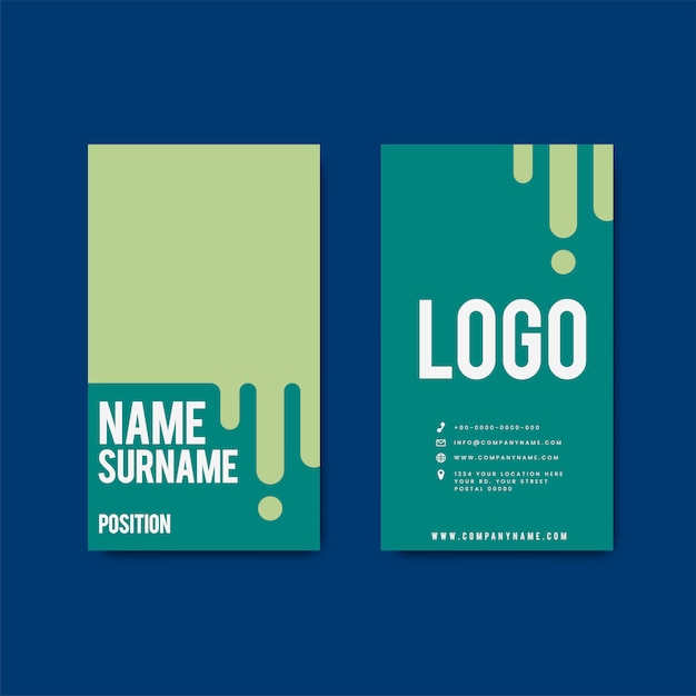 Creative modern retro business card design