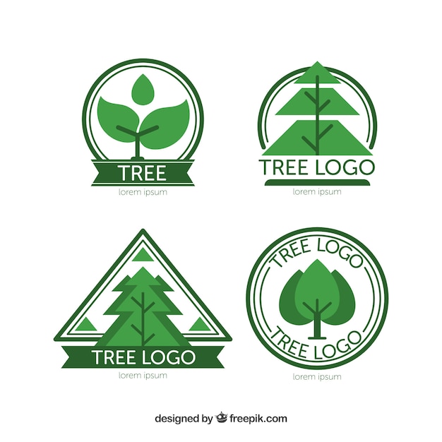 Creative modern tree logo collection