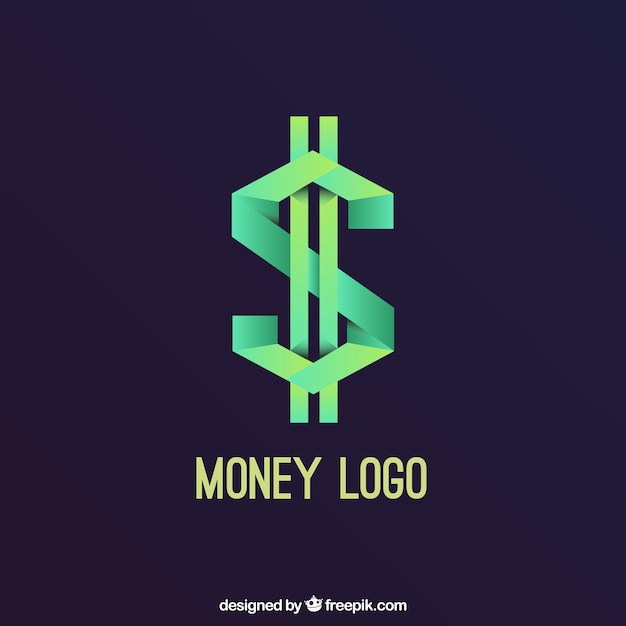 Free vector creative money logo concept