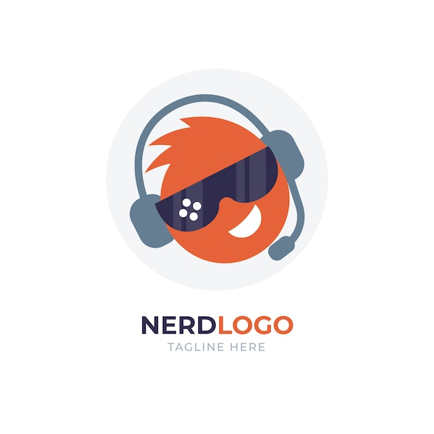 Free Vector creative nerd logo template