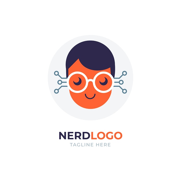 Creative nerd logo template