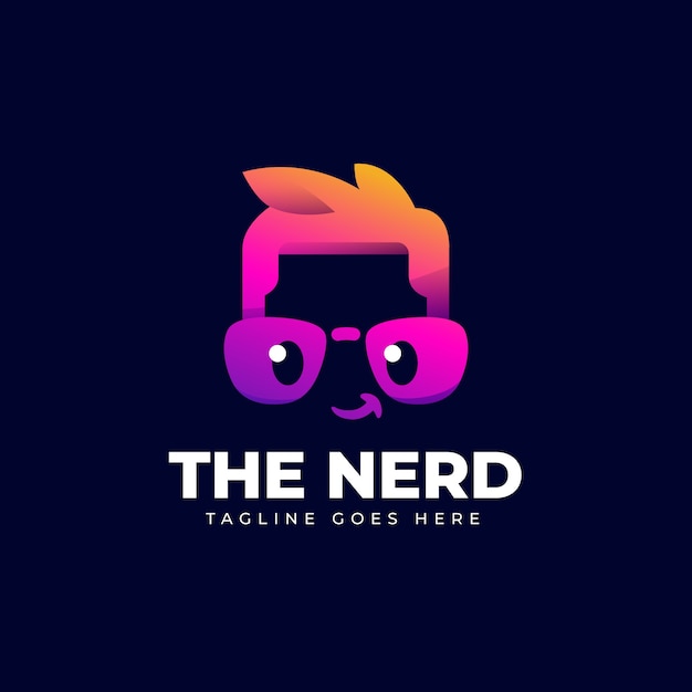 Free Vector creative nerd logo template