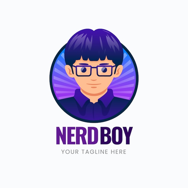 Creative nerd logo template