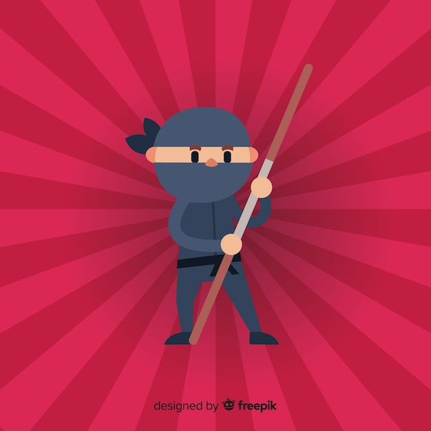 Free Vector creative ninja warrior background