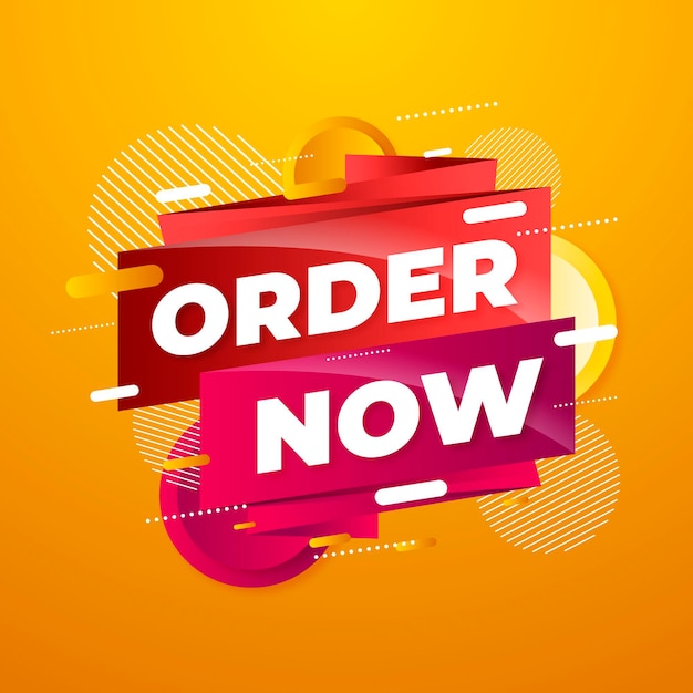 Free vector creative order now promo banner