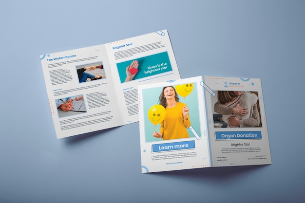 Creative organ donation bifold brochure