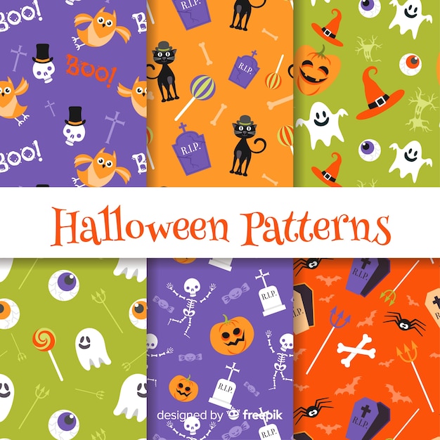 Creative pack of halloween patterns