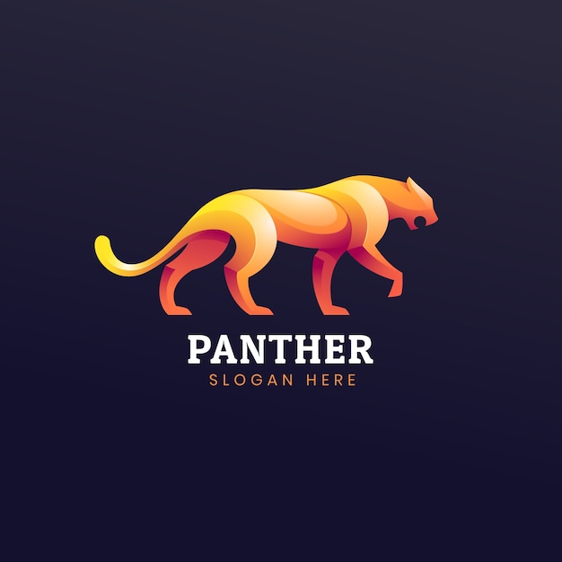 Free vector creative panther logo template