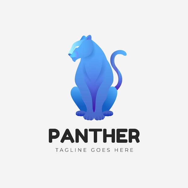 Free vector creative panther logo template