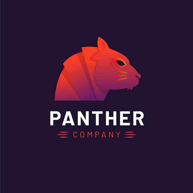 Free Vector creative panther logo template