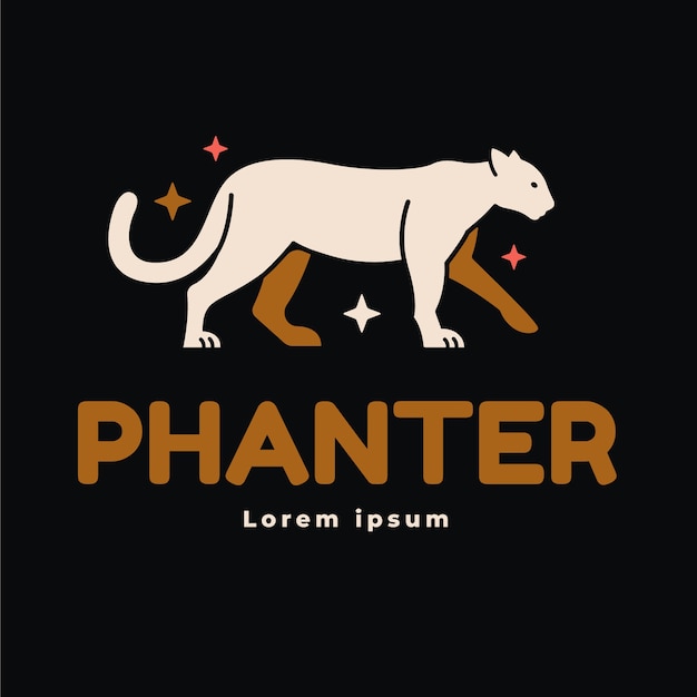 Creative panther logo template