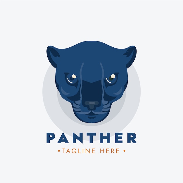 Free vector creative panther logo template