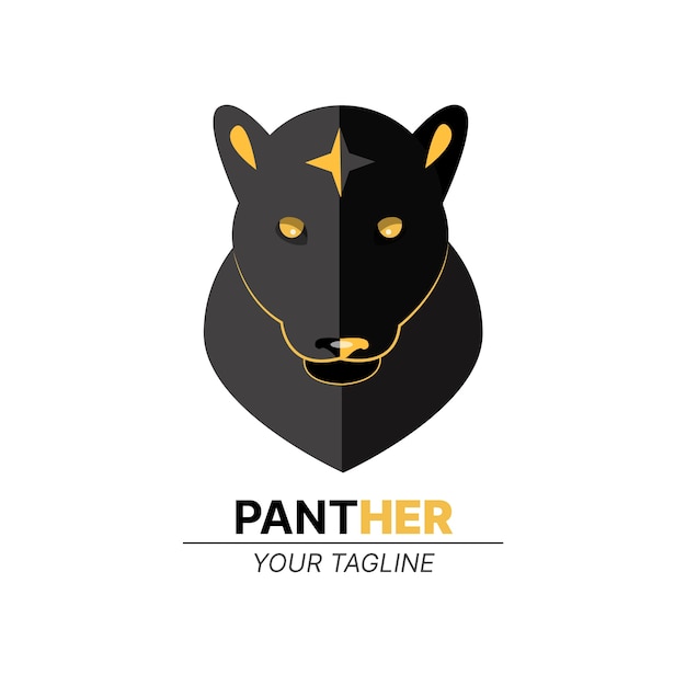 Free vector creative panther logo template