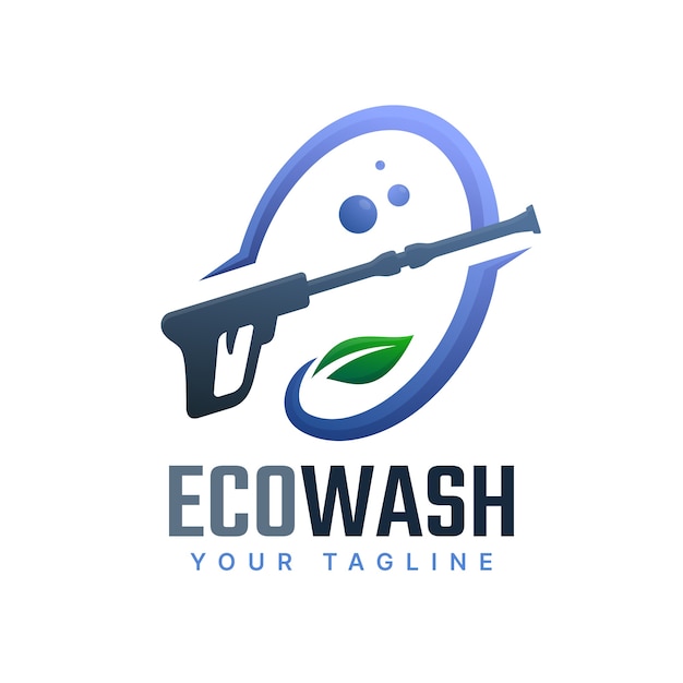 Free vector creative pressure washing logo