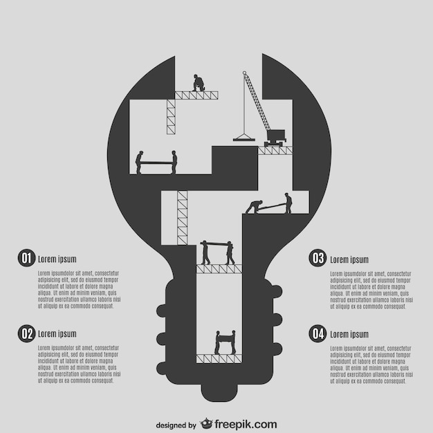 Free vector creative process infography