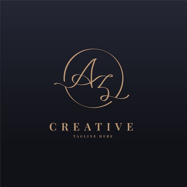 Creative professional az logo template