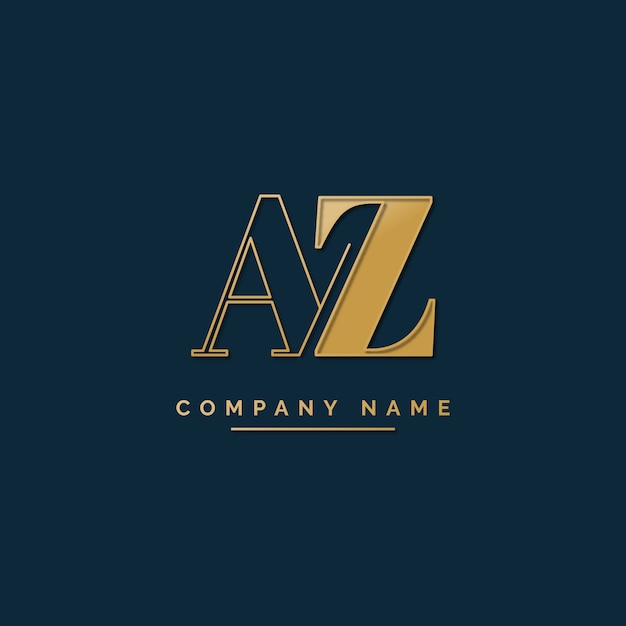 Free Vector creative professional az logo template