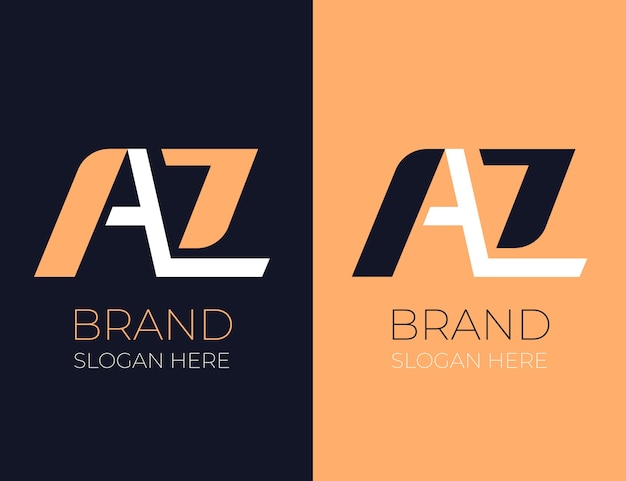 Free Vector creative professional az logo template