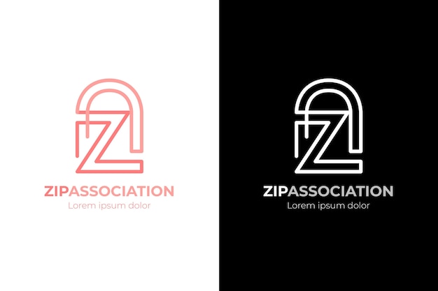 Free Vector creative professional az logo template