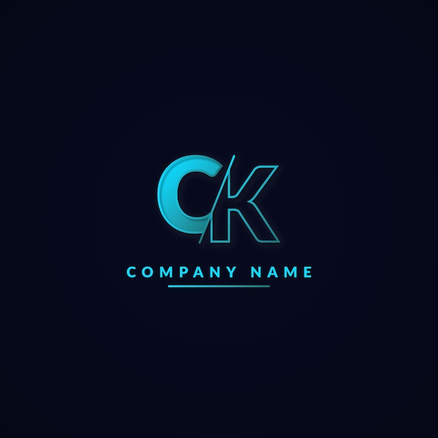 Creative professional ck logo template