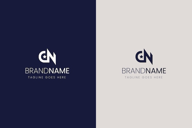 Free vector creative professional cn logo template