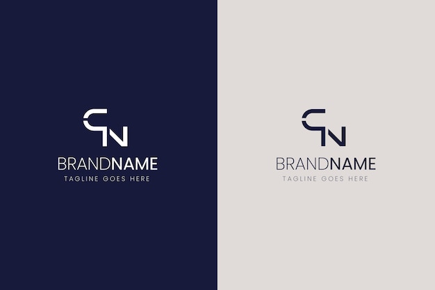 Creative professional cn logo template