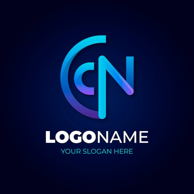 Creative professional cn logo template