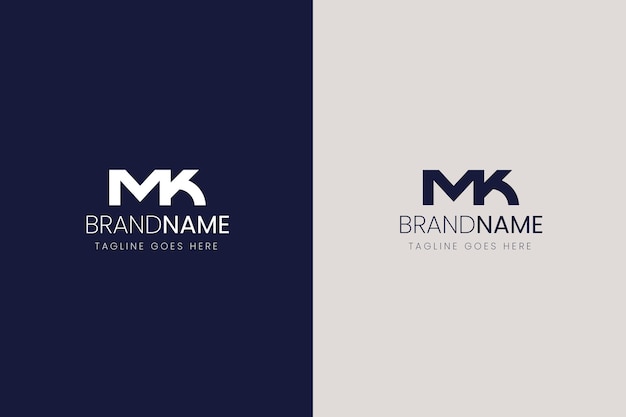 Creative professional mk logo template