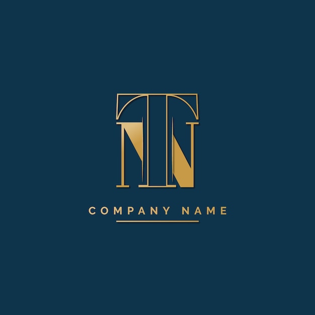 Free vector creative professional tn logo template