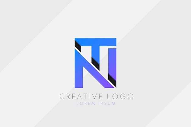 Free vector creative professional tn logo template