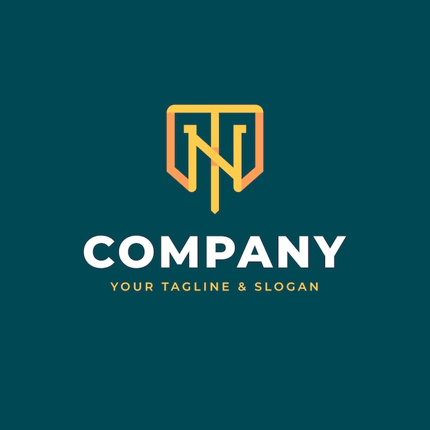 Free vector creative professional tn logo template