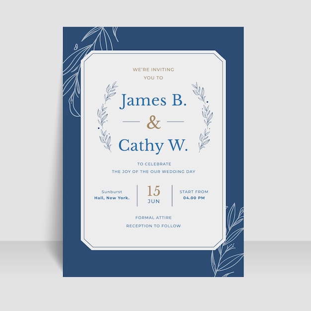 Creative rustic wedding invitation