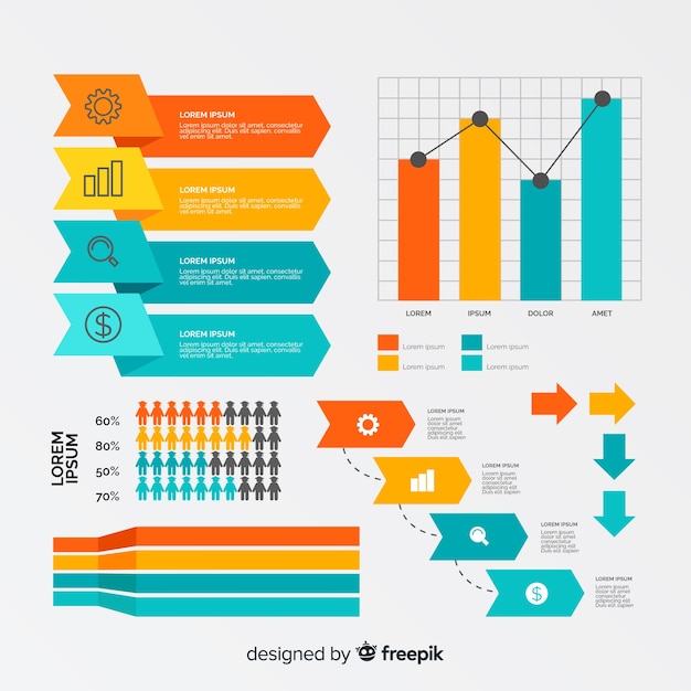 Creative shapes collection for business infographic