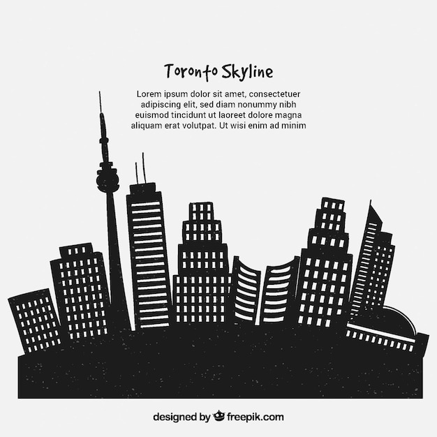 Free Vector creative skyline of toronto