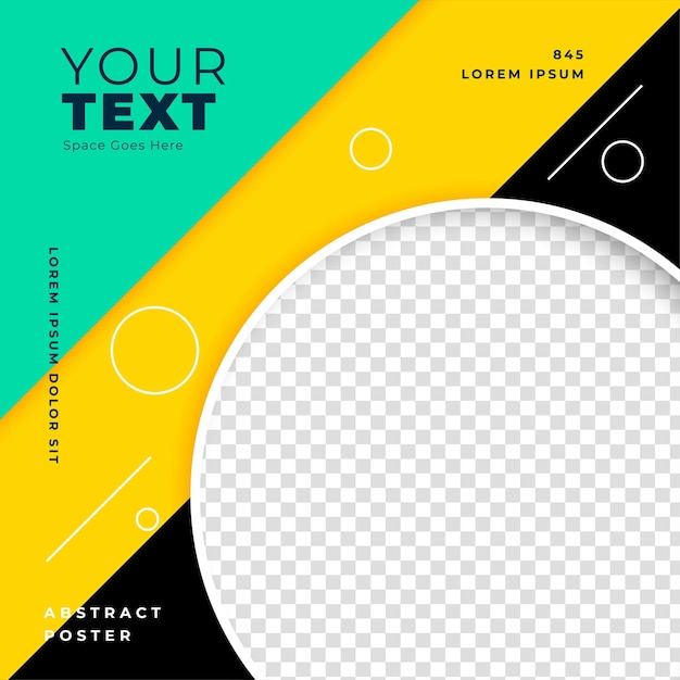 Creative social media poster design with image space