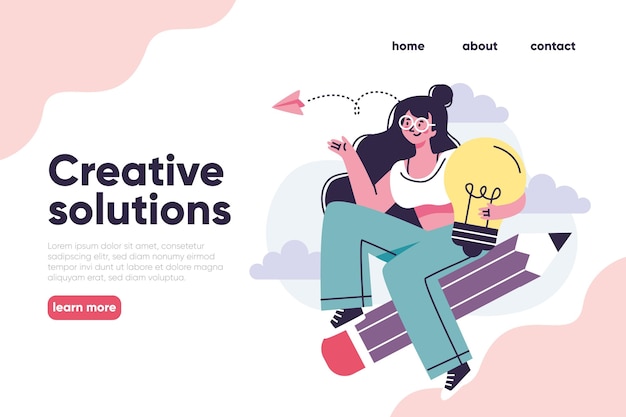 Creative solutions landing page template