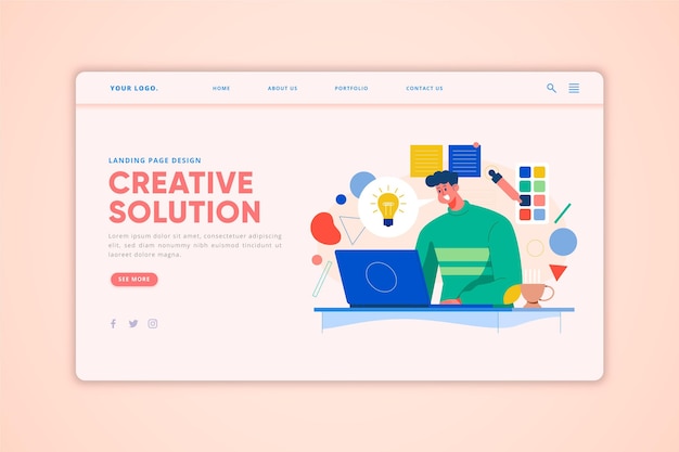 Creative solutions landing page