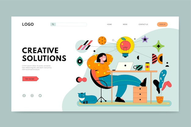 Creative solutions landing page