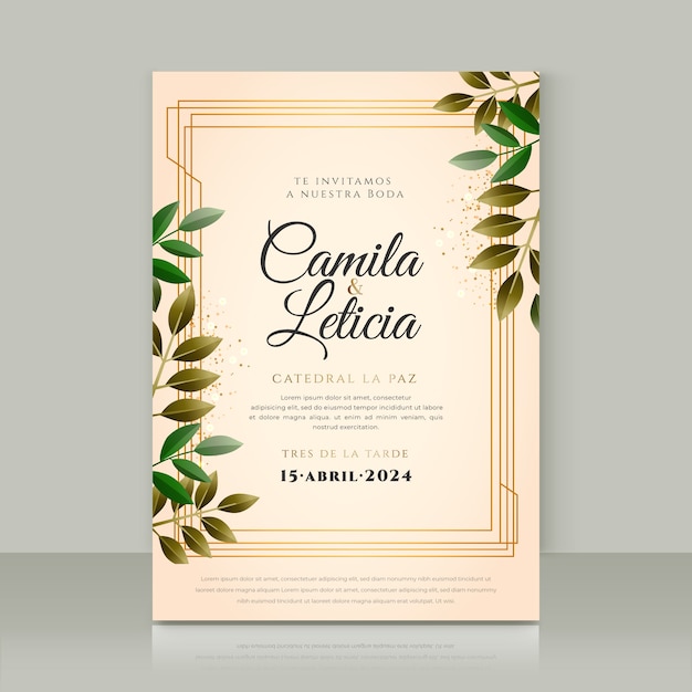 Creative spanish wedding invitation