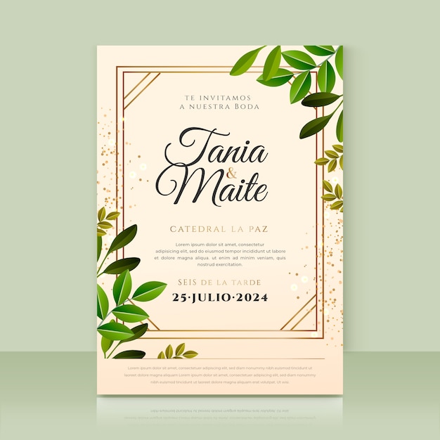 Creative spanish wedding invitation