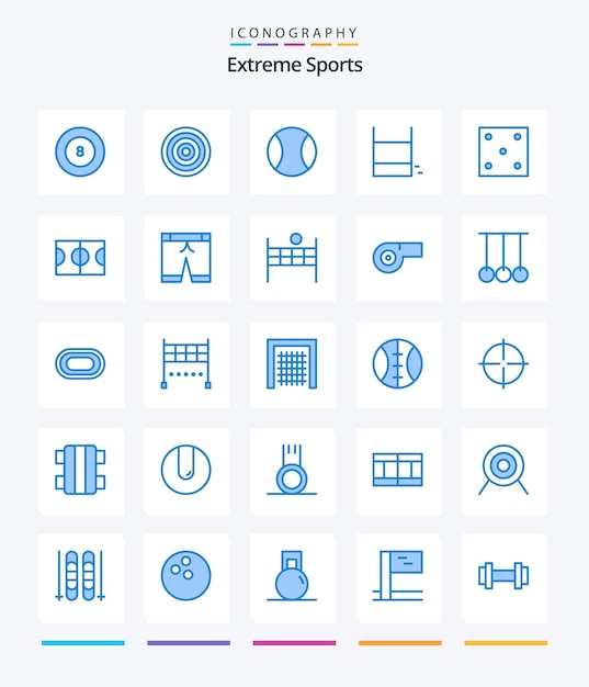 Free Vector creative sport 25 blue icon pack such as sport game sport dice ring