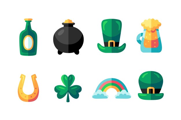 Creative st. patrick's day elements set