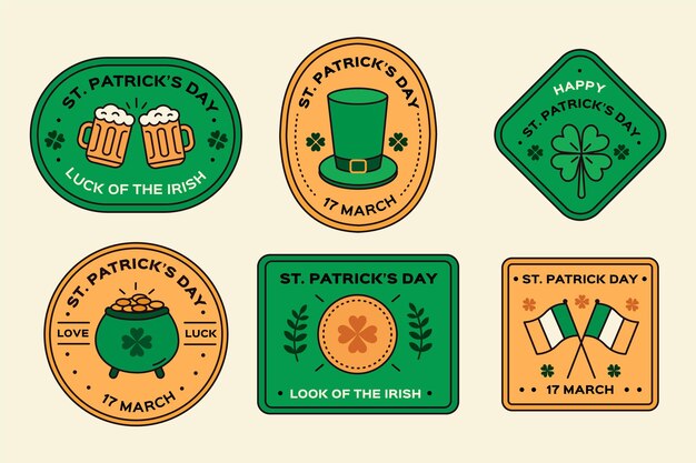 Creative st. patrick's day label pack