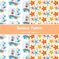 Free vector creative summer pattern collection