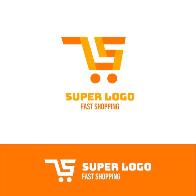 Free Vector creative supermarket logo concept