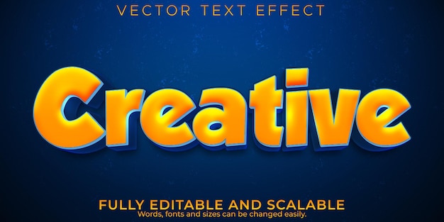 Free Vector creative text effect, editable modern and headline text style