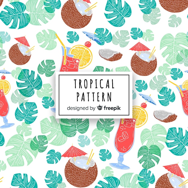 Creative tropical pattern background