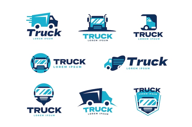 Free Vector creative truck logo templates